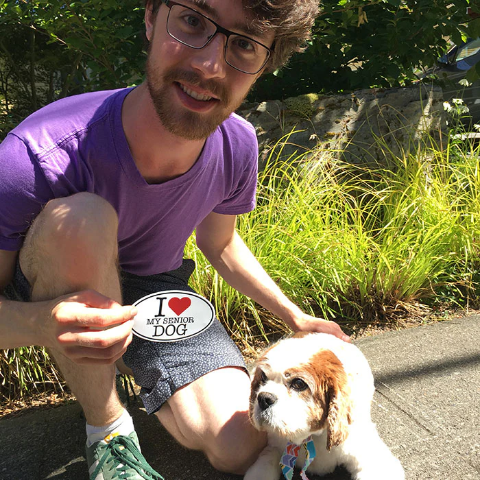 "I ❤️  My Senior Dog" Vinyl Sticker - Image 5